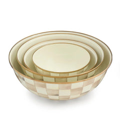 Mocha Check Small Everyday Bowl