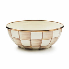 Mocha Check Everyday Bowl