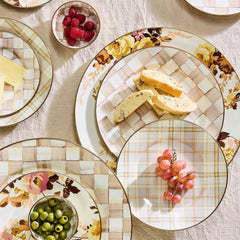 Mackenzie-Childs Wild Rose Enamel Serving Platter