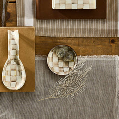 Mocha Check Relish Dish by MacKenzie-Childs