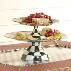 Flower Market Pedestal Platter Large - White
