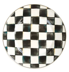 Luxury Dining - Courtly Check Enamel Dinner Plate by Mackenzie Childs