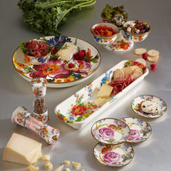 MacKenzie-Childs White Flower Market Abundant Bowl