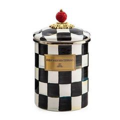 Courtly Check Enamel Canisters