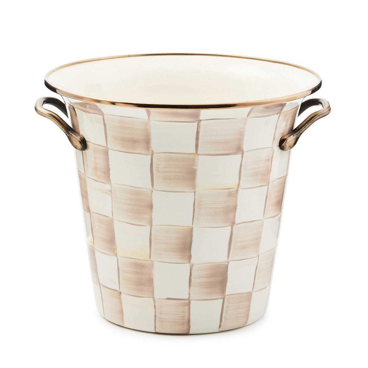 Mocha Check Wine Cooler by MacKenzie-Childs