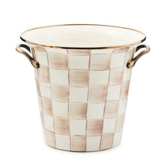 Mocha Check Wine Cooler by MacKenzie-Childs
