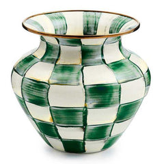 Check Enamel Large Vase
