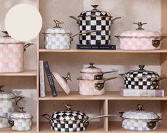 Mackenzie-Childs Rosy Check Stockpot